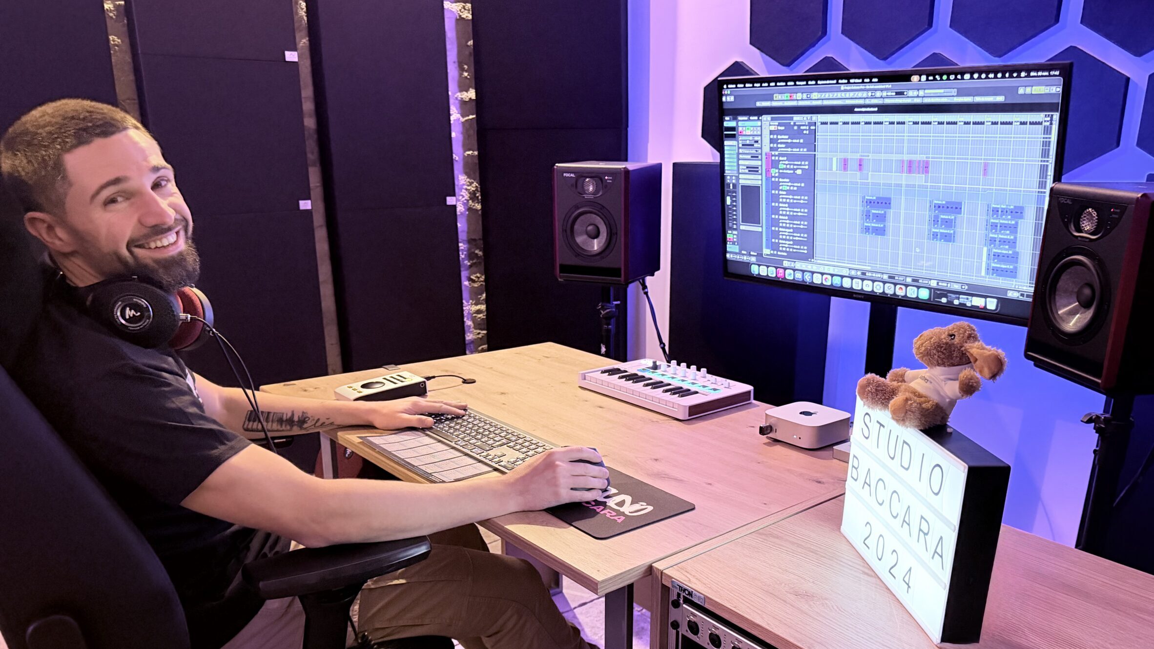 Sébastien en session de mix